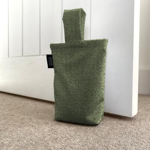 McAlister Textiles Milan Unfilled Fabric Door Stop Bag 21cm x17cm in Green