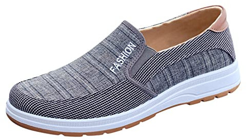 Halbschuhe Herren Low-Top Stoffschuhe Loafers Slip On Sneaker Flache Slipper Freizeitschuhe Wanderschuhe Bequem Schuhe Männer Bootsschuhe Walking Schuhe Fahren Schuhe Sneakers Arbeitsschuhe Gr.39-44