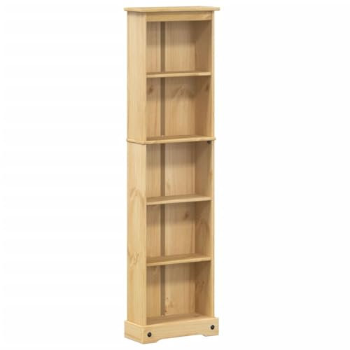 vidaXL Bücherregal, Standregal mit Stauraum, Wandregal Regal für Dekorationen Bilderrahmen Wohnzimmer, Büroregal Aktenregal, Massivholz Kiefer