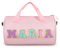 Personalisierbare DIYTanz-Balletttasche für Mädchen und Jungen, Kinder, niedliche Reisetasche, Sporttasche, Turnbeutel, Wochenendtasche, Übernachtungstasche, Geschenk mit Buchstaben-Namensaufnähern