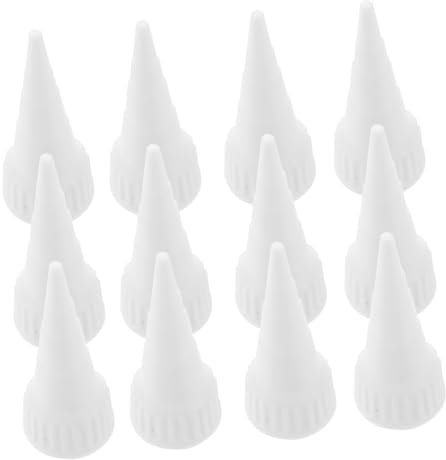 HAPINARY 40 Pcs Applicator Tips for Craft Glue Accessories Precision Glue Applicator Tips Glue Applicator Replacement Parts Glue Bottle Tips Glue Bottle Caps Glue Tips White