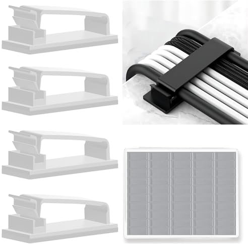 SZFUDIGO kabelhalter,kabel organizer kabelmanagement schreibtisch cable management,kabelhalter schreibtisch,schreibtisch kabelmanagement kabelorganizer,cable clips management under desk 29pcs