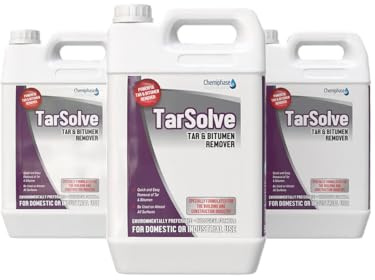 Tarsolve Bitumen Cleaner & Tar Remover – Heavy-Duty Asphalt, Tar & Glue Remover – Effective for Concrete, Stone, Metal & Equipment – Fast-Acting, Safe, Industrial-Grade Solution 4 x 5 Litres