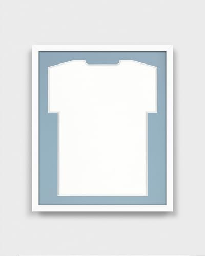 ARTIS - Bilderrahmen für Trikot Premium - Trikotrahmen Fußball aus Holz - Objektrahmen 53,4x63,4x5 cm - Handball, Volleyball Trikot Rahmen – Jersey Frame für Sporttrikots – Frametheshirt Weiss
