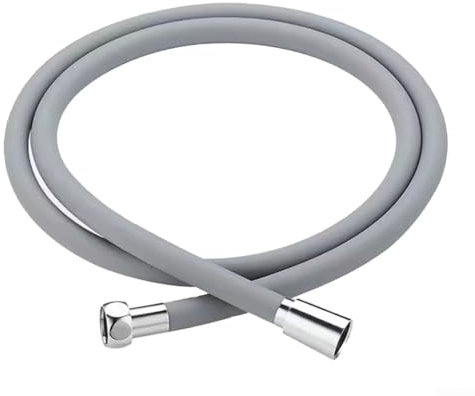 Brauseschlauch, 1,5 m langer Silikon-Brauseschlauch, langer Ersatz-Duschschlauch, Verlängerungsrohr für Badewannenarmaturen, Bidet (grau)