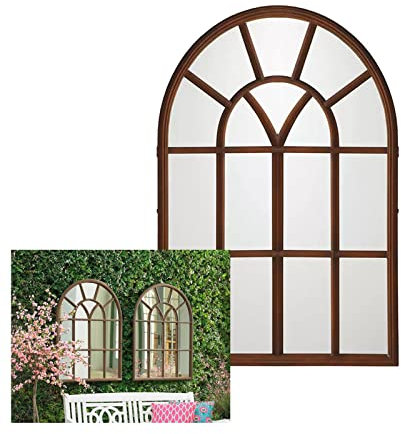 Lightweight Arched Window Wall Mirror for Indoor and Outdoor Use False Window Design for Sofa Background Wall Decoration