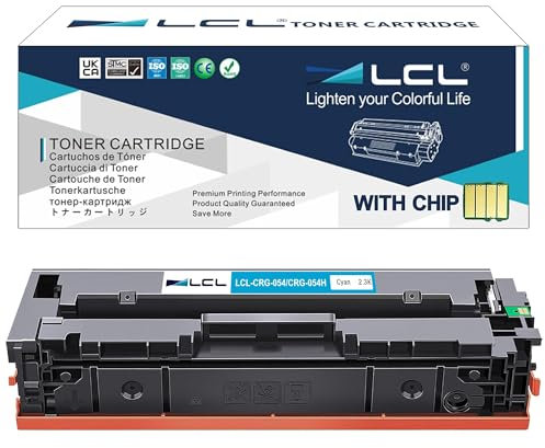 LCL Kompatibel Toner 054 054H CRG-054 CRG-054H 3027C002 Ersatz für Canon i-SENSYS LBP621cw 623cw MF643CDW MF645CX MF640C MF641CW MF642CDW MF643CDW MF644CDW MF645CX LBP621CW LBP622CDW LBP623CDW (Cyan)
