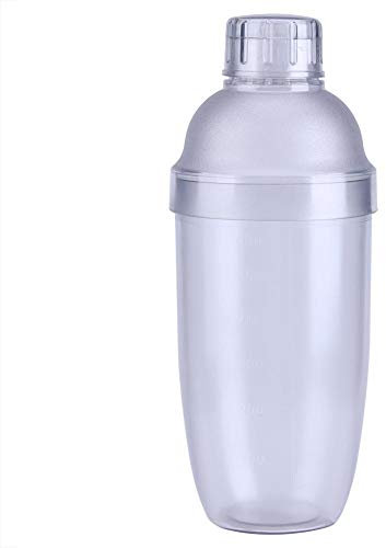 VIFERR Shaker à cocktail en plastique 700 ml Bouteille avec tamis gradué Shaker à cocktail pour la maison, le bar, le lait, le thé