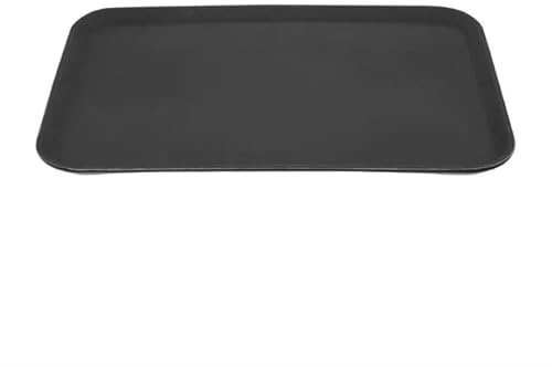 Olympia Kristallon Rectangular Anti-Slip Fibreglass Tray Black 455x655mm | Prevents costly spills and dropped glasses during high-volume service, offering a heavy-duty, warp-resistant surface.