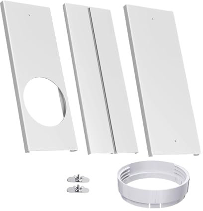 Sharplace Kit per finestra del condizionatore d' portatile con raccordo rotondo segmentato per tubo di scarico, kit di sfiato universale, pannelli di