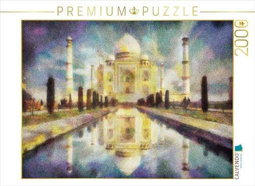 CALVENDO Puzzle Taj Mahal bei Agra, Indien | 2000 Teile Lege-Größe 90 x 67 cm Foto-Puzzle für glückliche Stunden