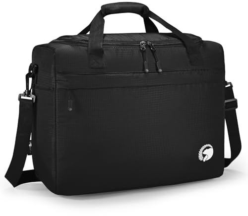 YOODI 40x30x15 British Airways Air France Jet 2 Reisetasche Handgepäck für Flugzeug Faltbare Reise Tasche Wasserdicht Travel Cabin Bag 18L Klein Weekender fur Damen Herren (Schwarz)