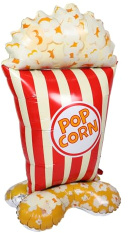 SHINEOFI Popcorn-ballon Aufblasbar für Filmabende Partys Events Stehend Groß Popcorn-dekoration Foto-requisite Wiederverwendbar