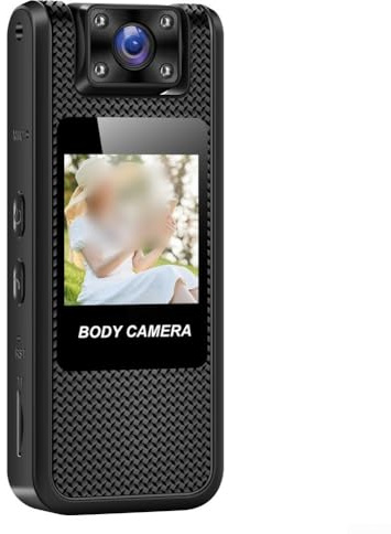 Action Camera 4K WiFi, con obiettivo rotante a 180°, 7 ore di durata della batteria, fotocamera indossata, dispositivo portatile compatto e leggero, risoluzioni video multiple