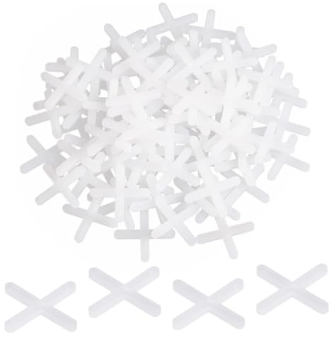 VVQWCY 1000 Stück Fliesenkreuze 3mm, Weiß Kunststoff Fliesenkreuze für Wand Bodenfliesen