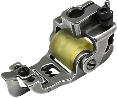 ZYEFGMFRQ 1 stück 3 Nadel 5 Gewinde Roller Rad Nähfuß for Pegasus, Siruba, Jack, Nähmaschine Zubehör(Rubber Wheel 5.6)