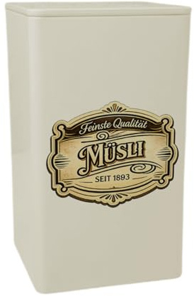 speecheese Frühstück Vintage Müsli Dose 900ml für Retro Küchenaccessoires - lustige Aufbewahrung