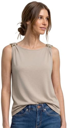 Street One Damen Top mit Rundhals und Schulterdetail