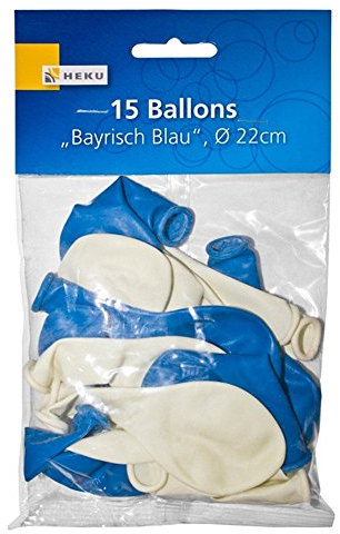 Heku 15 Ballons Blau & weiß