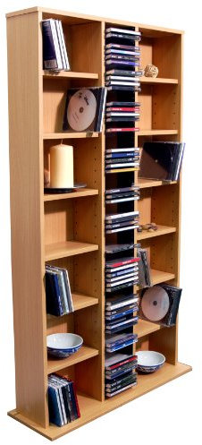 WATSONS ST LAURENCE - 355 CD / 130 DVD Blu-ray Media Storage Shelves - Beech