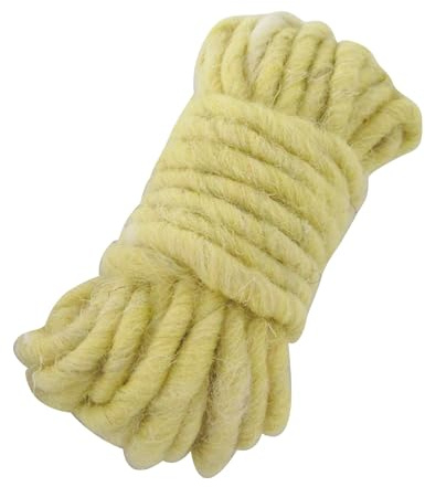 Filz - Deko - Schnur, ca. 4-8mm/5m. Kordel Schnur Faden Wollkordel HELLGELB