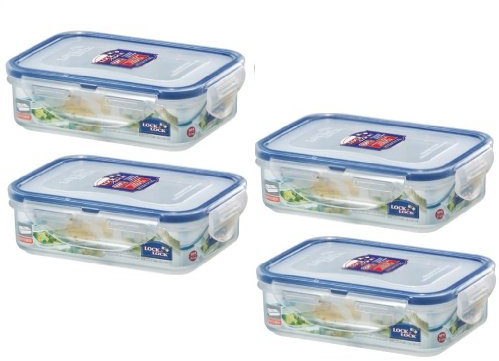 Schloss & Schloss, kein BPA, Wasser Fest, Lebensmittelbehälter, mit 2 Organizer Tassen, 1.5-cup, 12-oz, 4er packung, HPL810C