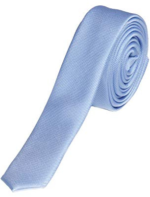 Fabio Farini - Klassische Herren Krawatten in 3cm Breite, einfarbige und elegante Schlipse für jeden Anlass wie Hochzeit, Konfirmation oder Business Blau
