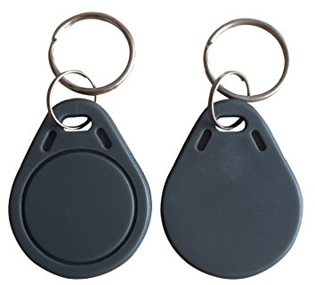 YARONGTECH ISO14443A RFID-Schlüssel 13,56 MHz Grau, 100 Stück | Proximity-ABS-IC-Tags, NFC, 1K S50-Tag, Zugangskontrolle