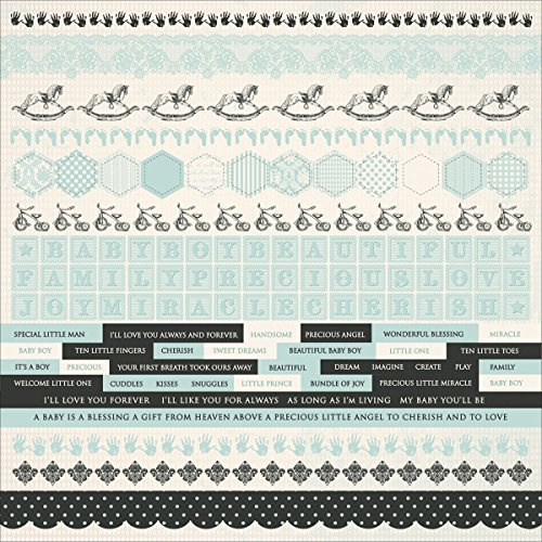 Kaiser Craft KASS247 Pitter Patter Boy Sticker Sheet, 12 inch x 12 inch