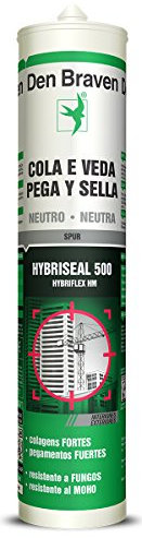 Den Braven HYBRISEAL 500 - Mastic Colle polymère Hybride pour collages élastiques et Joints à Faible Mouvement - Tous matériaux - Intérieur & Extérieur - Gris - Cartouche de 300ml