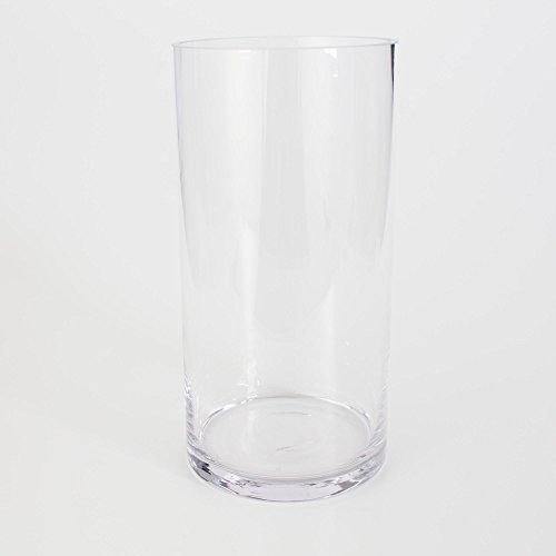 INNA-Glas Zylindervase - Standvase Sansa, klar, 30cm, Ø 15cm | Blumenvase - Kerzenglas