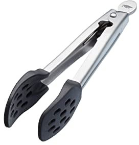 MasterClass Nylon-Headed Metal Kitchen Tongs, 18 cm (7'')