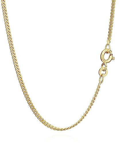 NKlaus 50cm Gold Kette - Panzerkette aus Gelbgold 8 Karat - Goldkette Damen 333 Echtgold – Halskette Breite 1,7mm Collier, 4,2g schwer - Unisex Elegante Schmuck für Frauen und Herren