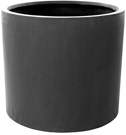 Elegant Einrichten Pflanzkübel Fiberglas, zylindrisch D80xH70cm grau.