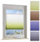 ourdeco® Plissee mit Farbverlauf / 75 x 130 cm weiß-grün/lichtdurchlässig, Blickdicht/Farben: Blau, Braun, Grün, Grau