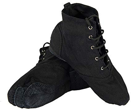 Unisex Reine weiche Canvas Toe Ballet Tanzschuhe Schnürschuhe Jazzschuh