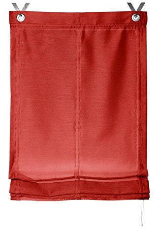 Gardinenbox Raffrollo, Farbe rot, 1 Stück, Heine Home, Größe: ca. HxB: 140x120 cm, Einfache Montage mit Hakenaufhängung und Ösen, Lieferung inklusive Zubehör