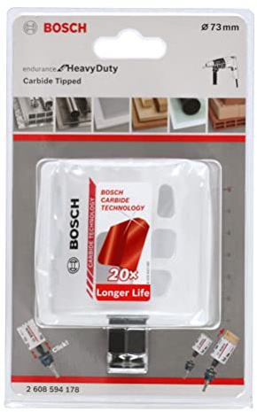 Bosch Professional Carbide Lochsäge Endurance for Heavy Duty (Ø 73 mm, Zubehör Bohrmaschine)