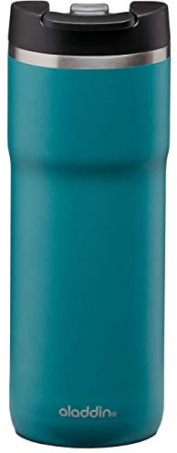 Aladdin Barista Java Thermavac Leak-Lock Edelstahl Thermobecher 0.47L Aqua Blue - Auslaufsicherer Becher - Kaffeebecher To Go Thermo - Hält 4 Stunden Heiß - BPA-Frei - Spülmaschinenfest