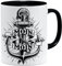 OM3® Moin Moin Anker Kaffee-Tasse | Keramik Becher | 11oz 325ml | Beidseitig Bedruckt | Schwarz
