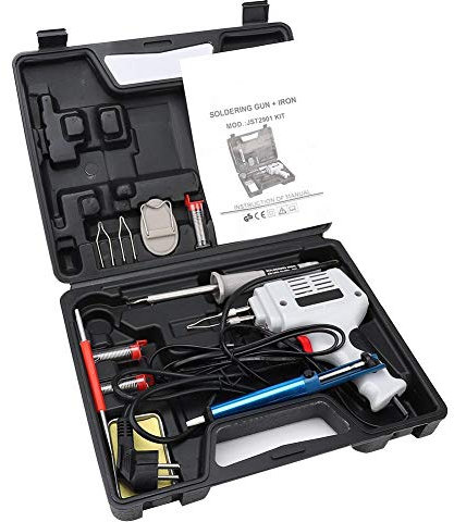 Lötpistolen Set, ABS-Schale Kupferkern Lötkolben & Lötpistolen Kit EU Stecker 250V mit Kupferheizkern