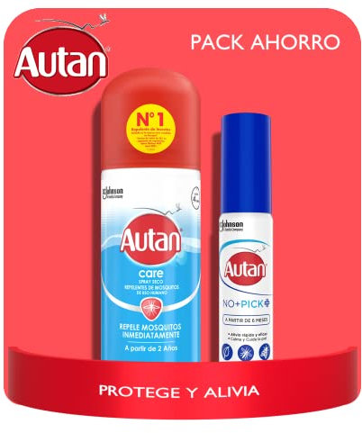 Autan Pack Family Care Aerosol + No+Pick, Repelente Multi Insecto + Tratamiento de picaduras, Incoloro