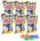 CRAZE LOOPS BAG 100 6er Set - Loom Bänder 6x 100 Foilbag & 30 Verschlüsse , Farbmix, 100% hautfreundliches Silikon