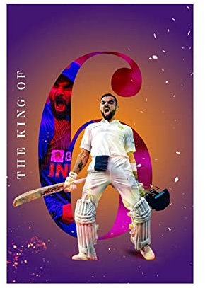 Virat Kohli Poster Indien Cricket 3 Leinwand Wandkunst Dekor Gemälde für Wohnzimmer Heimdekoration ungerahmt 40 × 60 cm