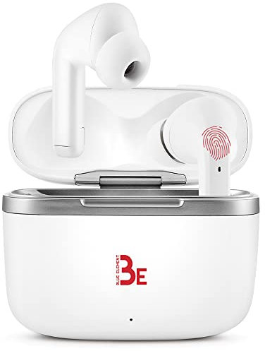 Be Live ANC Écouteurs Bluetooth sans Fil 5.1 avec Réduction de Bruit Active (ANC), 4 Microphones Intégrés, Contrôle Tactile, 16H d’Autonomie, Étui Charge Rapide USB-C pour iOS/Android - (Blanc)