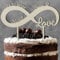 Personalisierte Holz Tortendeko Tortenfigur Unendlichzeichen mit Namen und Gestell als Kuchendeko zum Geburtstag Hochzeit Verlobung Individuelle Deko Cake Topper