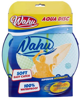 WAHU Aqua Disc – Surferblau | 100% wasserdichtes Flugscheiben-Spielzeug | einfaches Werfen und Fangen | ideales Garten- oder Strandspielzeug | ab 5 Jahren