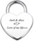 INBLUE Candado Personalizado en Forma de Corazón Grabado Imagen Foto Nombre Fecha para Pareja Novio Novia Puente de Amor Candado de Aleación con llave Relación Regalo de Amante(Color Plata)