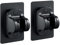 DASITON Large Wall Mount Strong Adhesive Waterproof Handheld Shower Holder, Head Holder, for RV, Kids Shower, Bathroom (Black 2P)