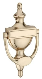 6 or 8 Victorian Solid Brass Urn Door Knockers - 6 Finishes (Polished Brass, 6)